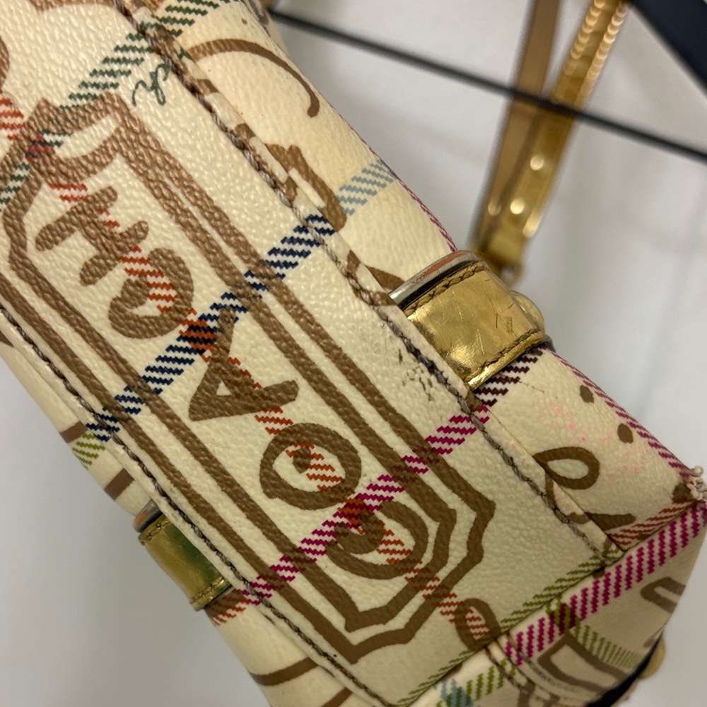Coach Y2K Gold and Tan Graphic Tote Bag - Picture 10 of 16